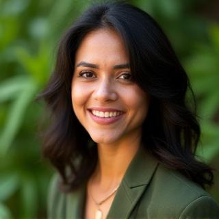Professional headshot of Aisha Khan, Lead Horticulturist and Founder of Root & Rhizome Co.